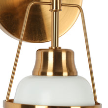 Alstroemeria 1-Light Modern White &Gold Bell Wall Sconce Light