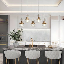 Dendrophyllia 5-Light 29.7-in Brass Modern Cluster Kitchen Island Light