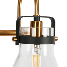 Xylophonist 1-Light Black and Gold Vanity Light
