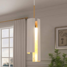 Welntscpia 1-Light Mini White LED Modern Pendant Light Fixtures