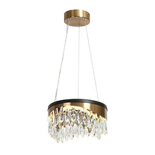 Delphinium 1-Light Mini Black Crystal LED Chandelier
