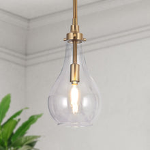 Luxitemin 1-Light Mini Brass Modern Pendant Light Fixtures