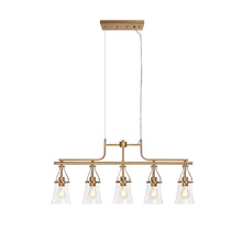 Auisre 5-Light 37.8-in Brass Modern Linear Kitchen Island Light