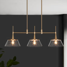 Quoridan 3-Light 34.5-in Brass Modern Linear Kitchen Island Light