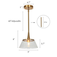 Quoridan 1-Light Mini Brass Modern Pendant Light Fixtures