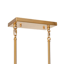Idaikos 3-Light 34.5-in White&Gold Modern Linear Kitchen Island Light