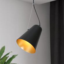 Turnipisne 1-Light Mini Black Modern Pendant Light Fixtures