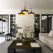Phapricornus 3-Light Medium Black Chandelier