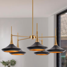 Phapricornus 5-Light Large Black Chandelier