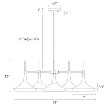 Phapricornus 5-Light Large Black Chandelier