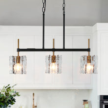 Echonalyri 3-Light 25-in Black&Brass Modern Linear Kitchen Island Light