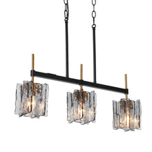 Echonalyri 3-Light 25-in Black&Brass Modern Linear Kitchen Island Light