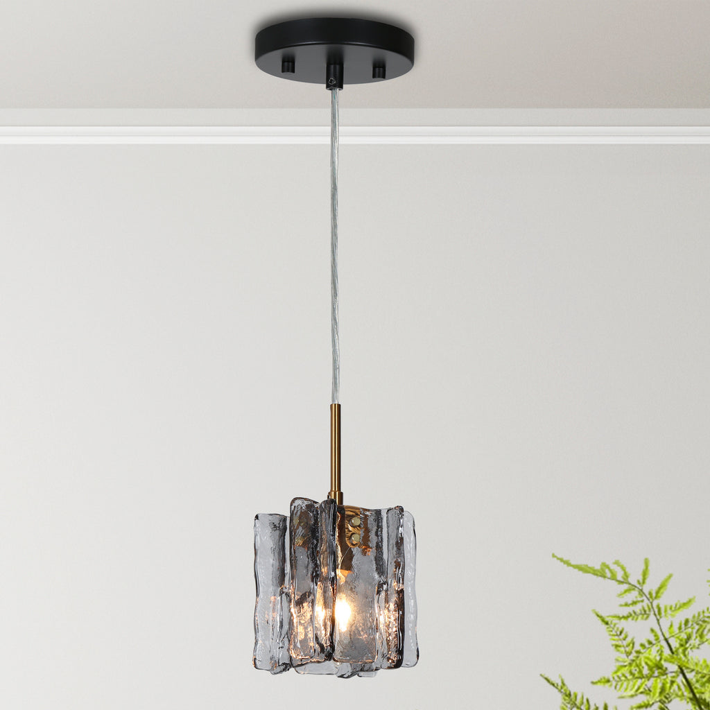 Echonalyri 1-Light Black Modern Square Pendant Fixture, LNC– LNC HOME
