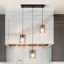 Echonalyri 3-Light 18-in Black&Brass Modern Cluster Kitchen Island Light