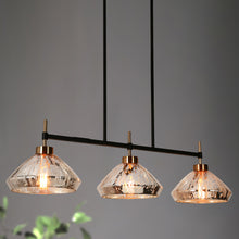 Anila 3-Light 37.5-in Black&Brass Modern Linear Kitchen Island Light