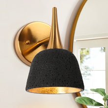 Contianssi 1-Light Modern  Gold with Black Bell Wall Sconces