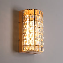 Brusmogan 1-Light Modern Gold Crystal LED Indoor Wall Sconces