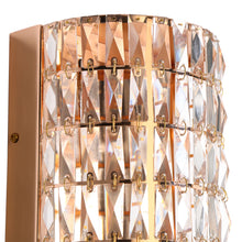 Brusmogan 1-Light Modern Gold Crystal LED Indoor Wall Sconces