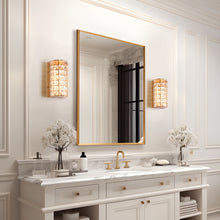 Brusmogan 1-Light Modern Gold Crystal LED Indoor Wall Sconces
