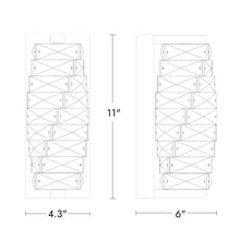 Pennieway 1-Light Modern Gold Crystal LED Indoor Wall Sconces