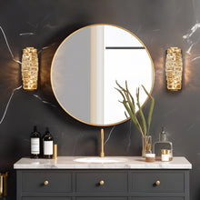 Pennieway 1-Light Modern Gold Crystal LED Indoor Wall Sconces
