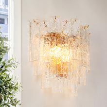 Engaveric 2-Light Modern Brass Crystal Half Moon Wall Sconces