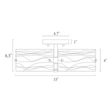 Froebon 4-Light Small Gold Flush-Mount Light