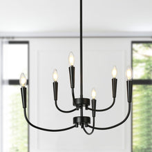 Trucatinon 6-Light Medium Black Chandelier