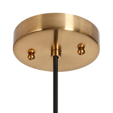 Quetidolma 1-Light 10" Brass Modern Glass Pendant Light Fixtures