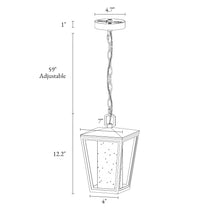 Hewifda 1-Light Mini Black and Brass Outdoor Pendant Light