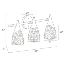 Ruthebic 3-Light Brass Vanity Light