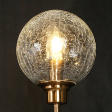 Oudspeaker 8-Light 37.5" Modern Brass Chandelier, Crackled Glass