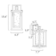 Hewifda 13.6"H 1-Light Black and Gold Outdoor Wall Light