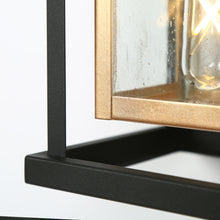 Hewifda 13.6"H 1-Light Black and Gold Outdoor Wall Light