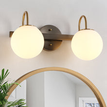 Aladarimostinin 2-Light Black and Brass Vanity Light