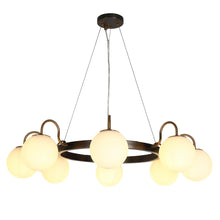 Aladarimostinin 8-Light 34" Modern Black Chandelier, Wagon Wheel
