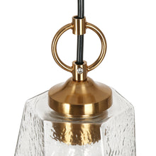 Sallingboe 3-Light 54-in Brass Modern Cluster Kitchen Island Light with Textured Glass