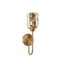 Nicomedes 1-Light Modern Gold and Mercury Glass Wine Wall Sconce