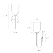 Nicomedes 1-Light Modern Gold and Mercury Glass Wine Wall Sconce