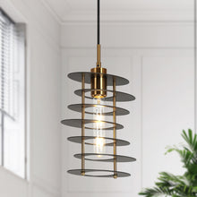 Meubelkunst 1-Light 9" Brass Modern Pendant Light Fixtures
