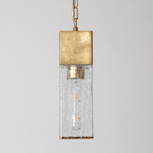 Moelleully 1-Light 4" Gold Modern Textured Glass Pendant Light Fixtures