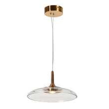 Heronsbill 1-Light 12.2" Brass LED Modern Glass Pendant Light Fixtures
