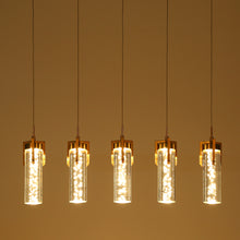 Kityriogrip 5-Light 29-in Gold Modern Cluster LED Island Light