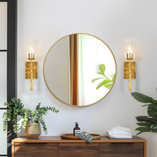 Thronifar 1-Light Modern Gold with Clear Glass Wall Sconces