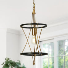 1-Light Mini Black and Brass Pendant