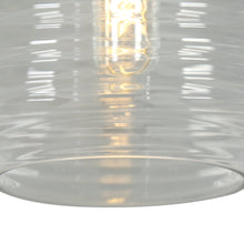 1-Light Mini Ribbed Glass Black Pendant