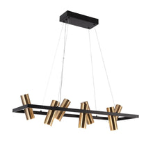 Floeice 7-Light 31.5-in Black&Gold Modern Linear LED Kitchen Island Light