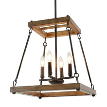 Adela Pine Wood Texture Chandelier - Clearance