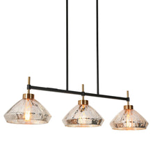 Anila 3-Light 37.5-in Black&Brass Modern Linear Kitchen Island Light