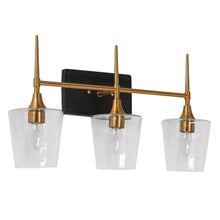 Baoceal 3-Light Black and Brass Vanity Light
